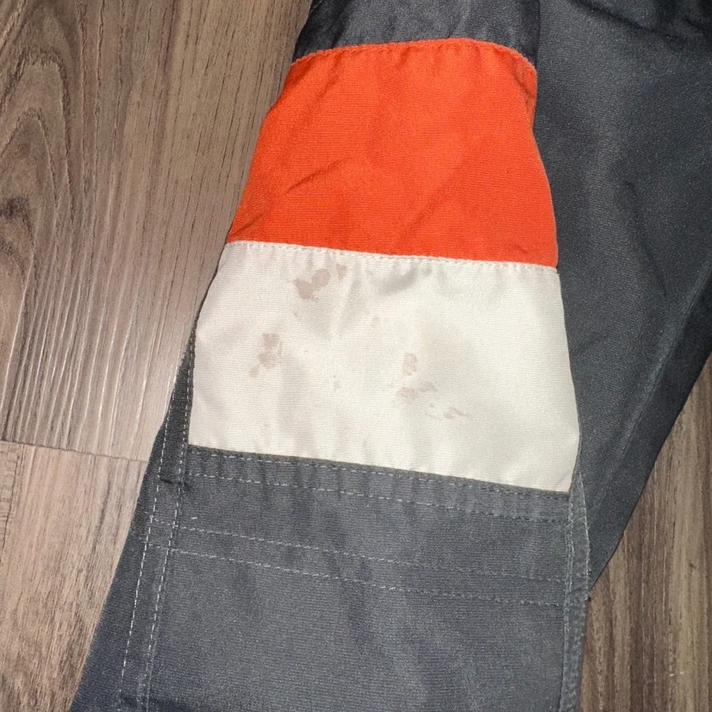 Nike vintage Kids Pants Size 4 GrayOrange White Cargo Track‎ Athletic Wear